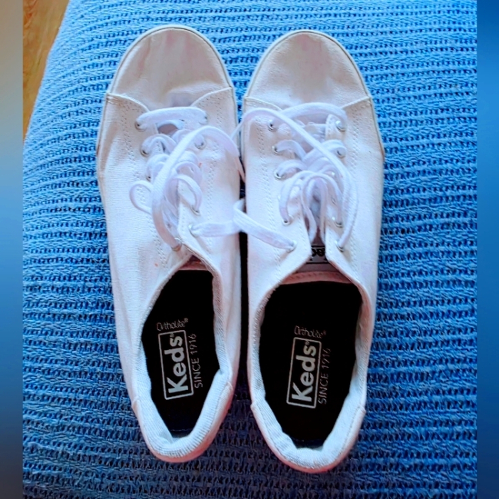 Keds Classic White Lace-Up Sneakers